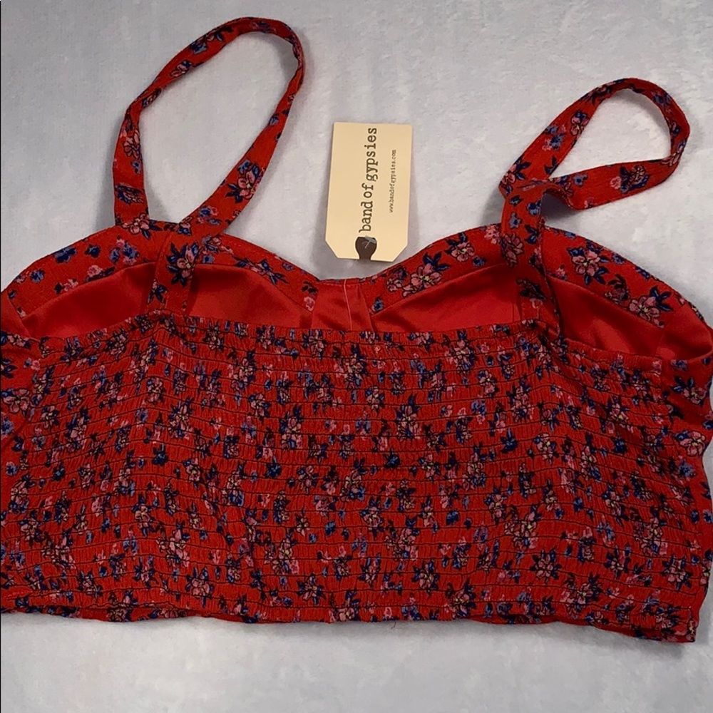 Band of Gypsies Floral Boho Crop Bra Top-NWT - Picture 4 of 6